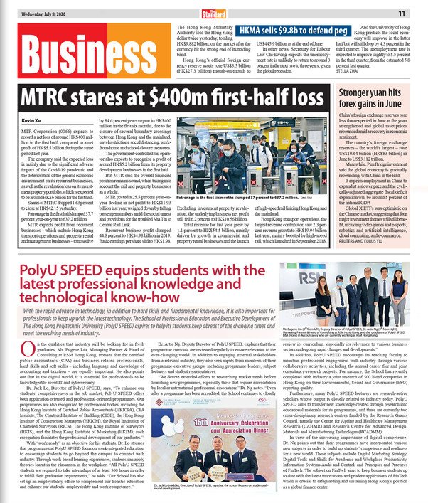 PolyU SPEED equips students with the latest professional knowledge and technological know-how